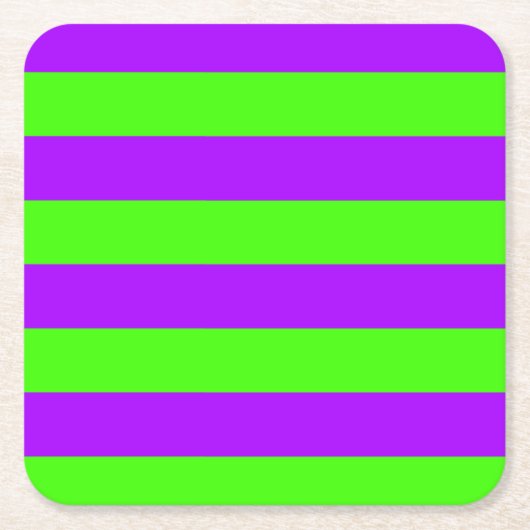 Elektrische Psychedelik Lila und Harlequin Green Rechteckiger Pappuntersetzer (Vorderseite)