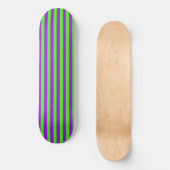 Elektrische Psychedelik Lila und Harlequin Green Skateboard (Vorderseite)