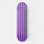 Elektrische Psychedelik Lila und Harlequin Green Skateboard (Vorderseite)