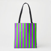 Elektrische Psychedelik Lila und Harlequin Green Tasche (Vorderseite)