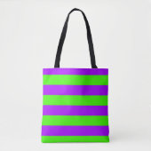 Elektrische Psychedelik Lila und Harlequin Green Tasche (Vorderseite)