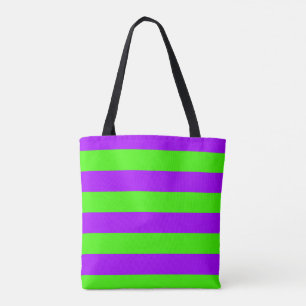 Elektrische Psychedelik Lila und Harlequin Green Tasche
