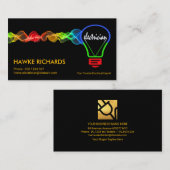 Elektrische Pulsladung farbige Glühbirne Visitenkarte (Vorne/Hinten)