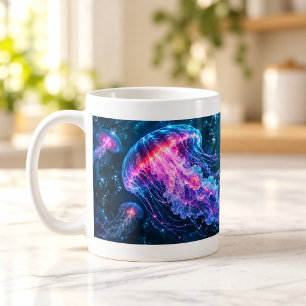 Elektrische Qualle Leuchtender Ozean Becher Kaffeetasse