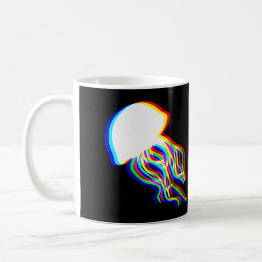 Elektrische Quallen EDM Raver Silhouette Kaffeetasse (Links)