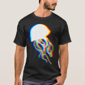 Elektrische Quallen EDM Raver Silhouette T-Shirt (Vorderseite)