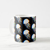 Elektrische Quallen-EDM-Silhouette Gemustert Kaffeetasse (Vorderseite Links)