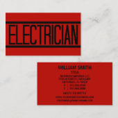 Elektrische Red Business Card Visitenkarte (Vorne/Hinten)
