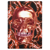 Elektrische Red Chrome Skull-Zwischenablage Klemmbrett (Rückseite)