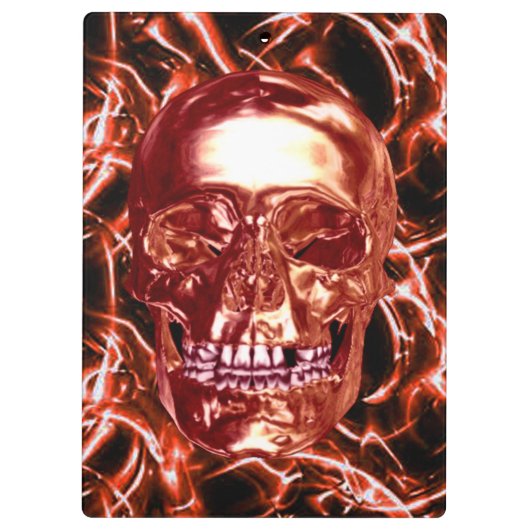 Elektrische Red Chrome Skull-Zwischenablage Klemmbrett (Rückseite)