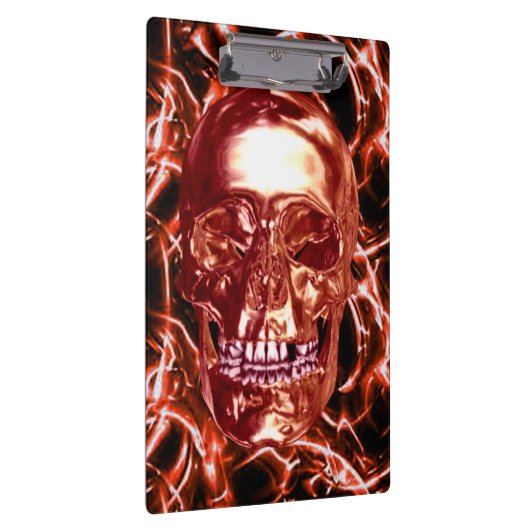 Elektrische Red Chrome Skull-Zwischenablage Klemmbrett (Rechts)