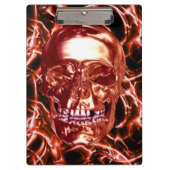 Elektrische Red Chrome Skull-Zwischenablage Klemmbrett (Vorderseite)