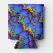 Elektrische Regenbogenwellen Fraktal Art Muster Dosenkühler (Vorderseite)