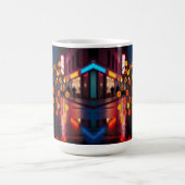 Elektrische Regenfall-Nachtszene Kaffeetasse (Mittel)