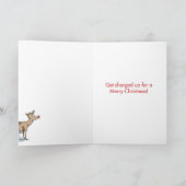 Elektrische Ren-Parkweihnachtskarte Feiertagskarte (Innenseite)