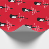 Elektrische Rock Gitarre Weihnachtsgeschenk Geschenkpapier (Ecke)