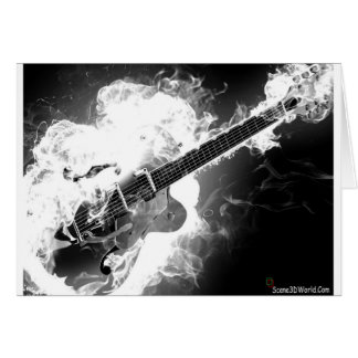 Elektrische Rockabilly-Gitarre auf einfarbigem Feu