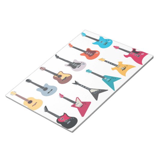 Elektrische Rockgitarre Notizblock (angewinkelt)