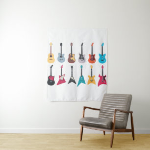 Elektrische Rockgitarre Wandteppich