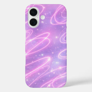 Elektrische rosa Neon-Kritzeleien AI-Kunst iPhone 16 Hülle