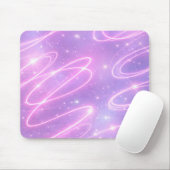 Elektrische rosa Neon-Kritzeleien AI-Kunst Mousepad (Mit Mouse)