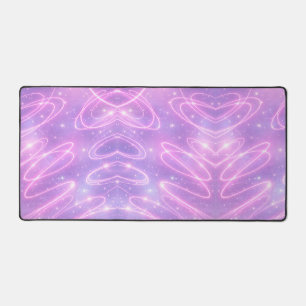 Elektrische rosa Neon-Kritzeleien AI-Kunst Schreibtischunterlage