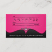 Elektrische rosa terminkarte (Rückseite)