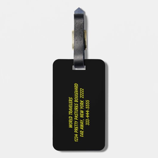 Elektrische Rose Gepäckanhänger (Rückseite vertikal)