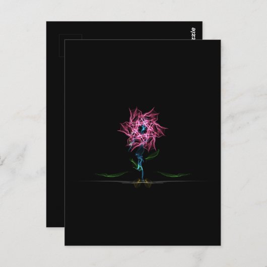 Elektrische Rose Postkarte (Vorne/Hinten)
