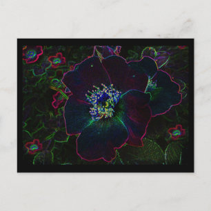 Elektrische Rose Postkarte