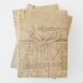 Elektrische Schaltpläne Zeichnend auf braun Geschenkpapier Set (Beispiel)