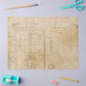 Elektrische Schaltpläne Zeichnend auf brauner Deco Seidenpapier (Basteln)