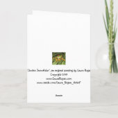 Elektrische Schneeflocke Feiertagskarte (Rückseite)