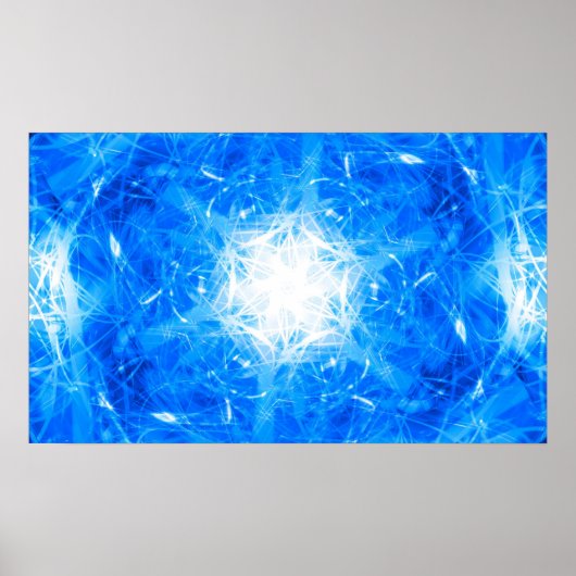 Elektrische Schneeflocke Poster (Vorne)