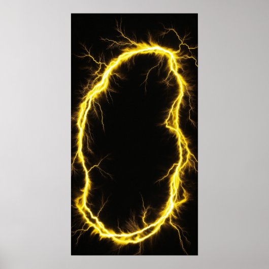 Elektrische schwarze Pelzstruktur Poster (Vorne)