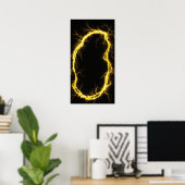 Elektrische schwarze Pelzstruktur Poster (Heimbüro)