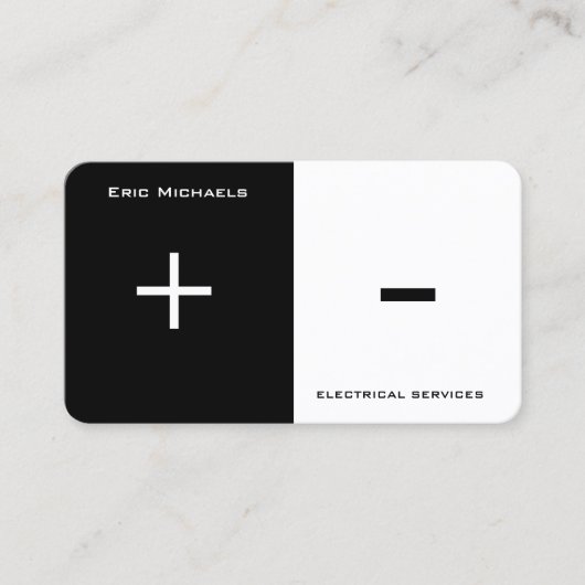 Elektrische Seitenspalte der Kunst zwei Visitenkarte (Vorderseite)