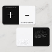 Elektrische Seitenspalte der Kunst zwei Visitenkarte (Vorne/Hinten)