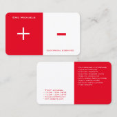 Elektrische Seitenspalte der Kunst zwei Visitenkarte (Vorne/Hinten)