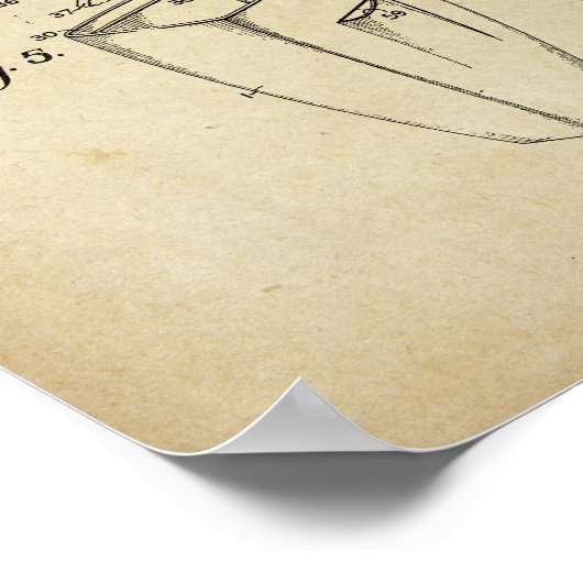 Elektrische Shaver Patent Poster Barber Shop Decke (Ecke)