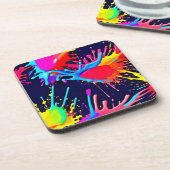 Elektrische Splash von Vivid Colors Getränkeuntersetzer (Linke Seite)