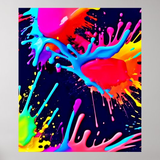Elektrische Splash von Vivid Colors Poster (Vorne)