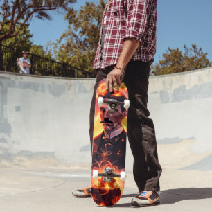 Elektrische Steampunk-Skateboard: Teslas Vermächtn Skateboard