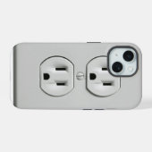 Elektrische Steckdose - iPhone 15 Fall Hülle (Rückseite (Horizontal))