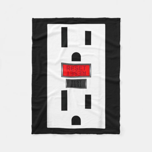 Elektrische Steckdose Lustiges Halloween Fleecedecke (Vorderseite)