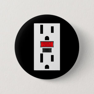 Elektrische Steckdose Lustiges Halloween Für Paare Button