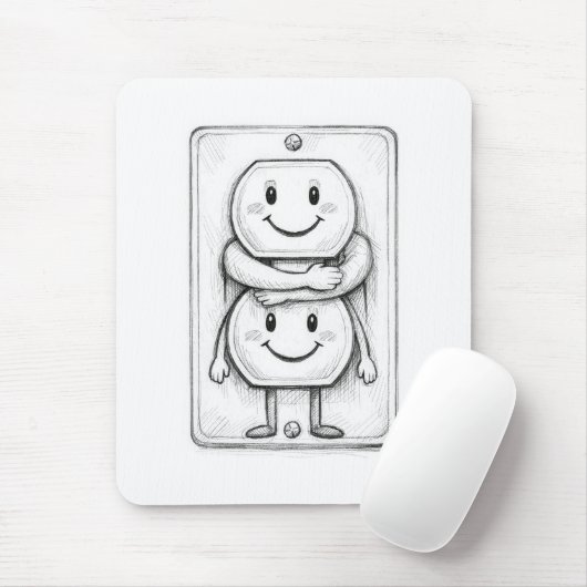 Elektrische Steckdosenumarmung Mousepad (Mit Mouse)