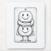 Elektrische Steckdosenumarmung Mousepad (Vorne)