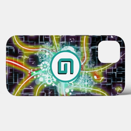 Elektrische Strahlen, musikalische Noten, kundensp Case-Mate iPhone Hülle (Rückseite (Horizontal))