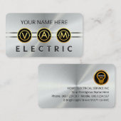 Elektrische Symbol-Icons Silberschicht Visitenkarte (Vorne/Hinten)